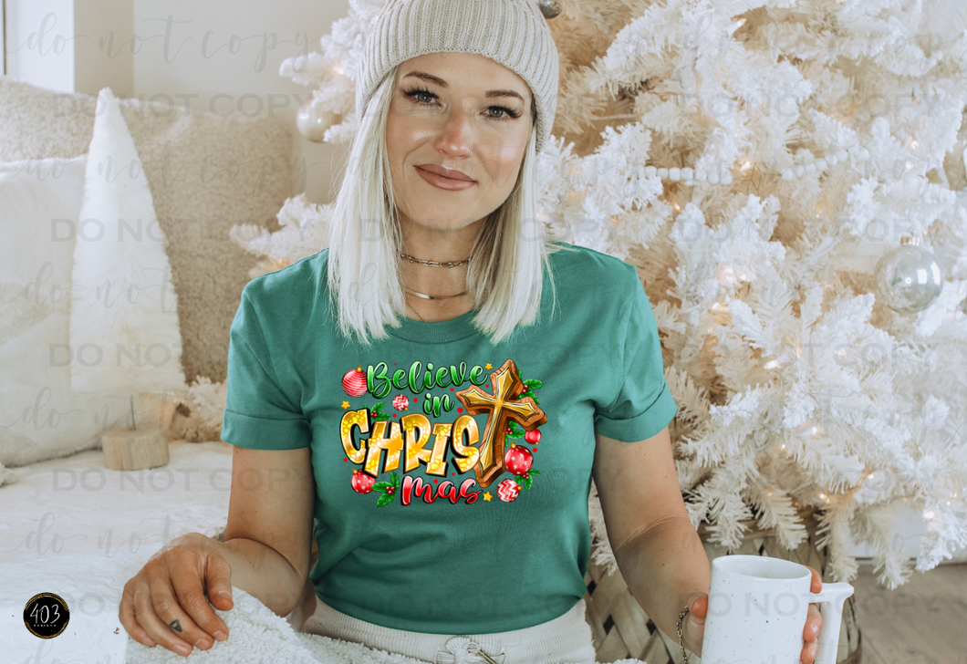 Believe in CHRISTmas DTF Transfer