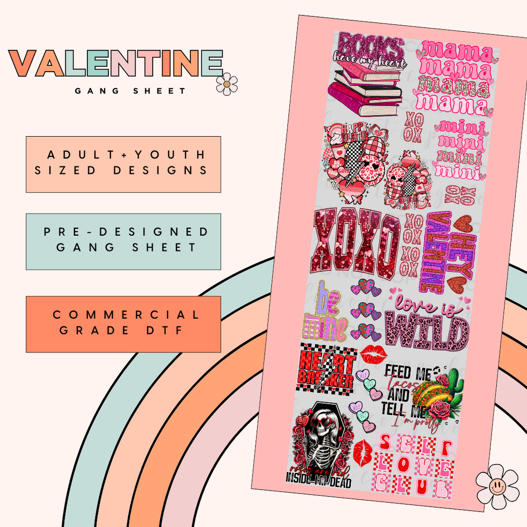 Valentine's Day Pre-Made Gang Sheet