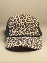 Load image into Gallery viewer, Leopard Print Blank Trucker Hat

