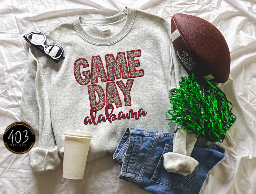 Game Day Faux Embroidery DTF Transfer