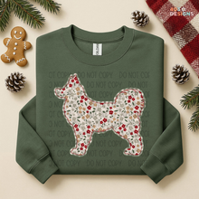 Load image into Gallery viewer, Plaid Floral Dog DTF Transfer
