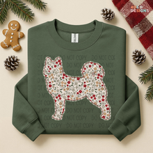 Load image into Gallery viewer, Plaid Floral Dog DTF Transfer
