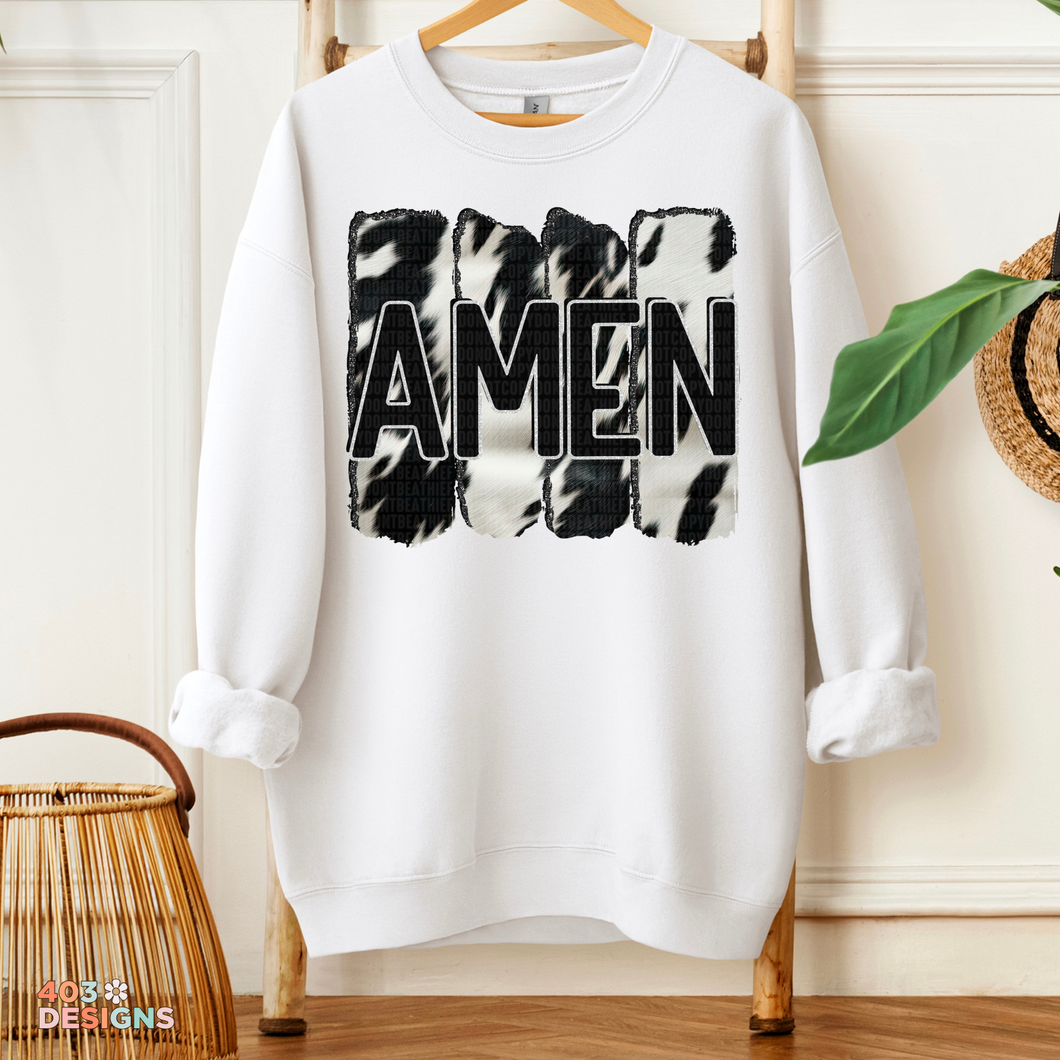 Amen Cowhide DTF Transfer