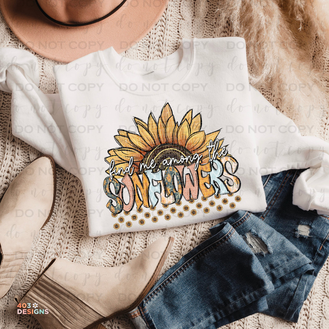 Among Sunflowers DTF Transfer