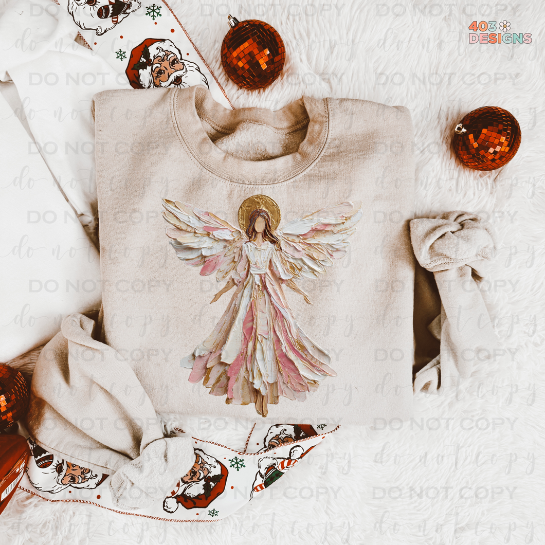 Angel Hand Painted DTF Transfer