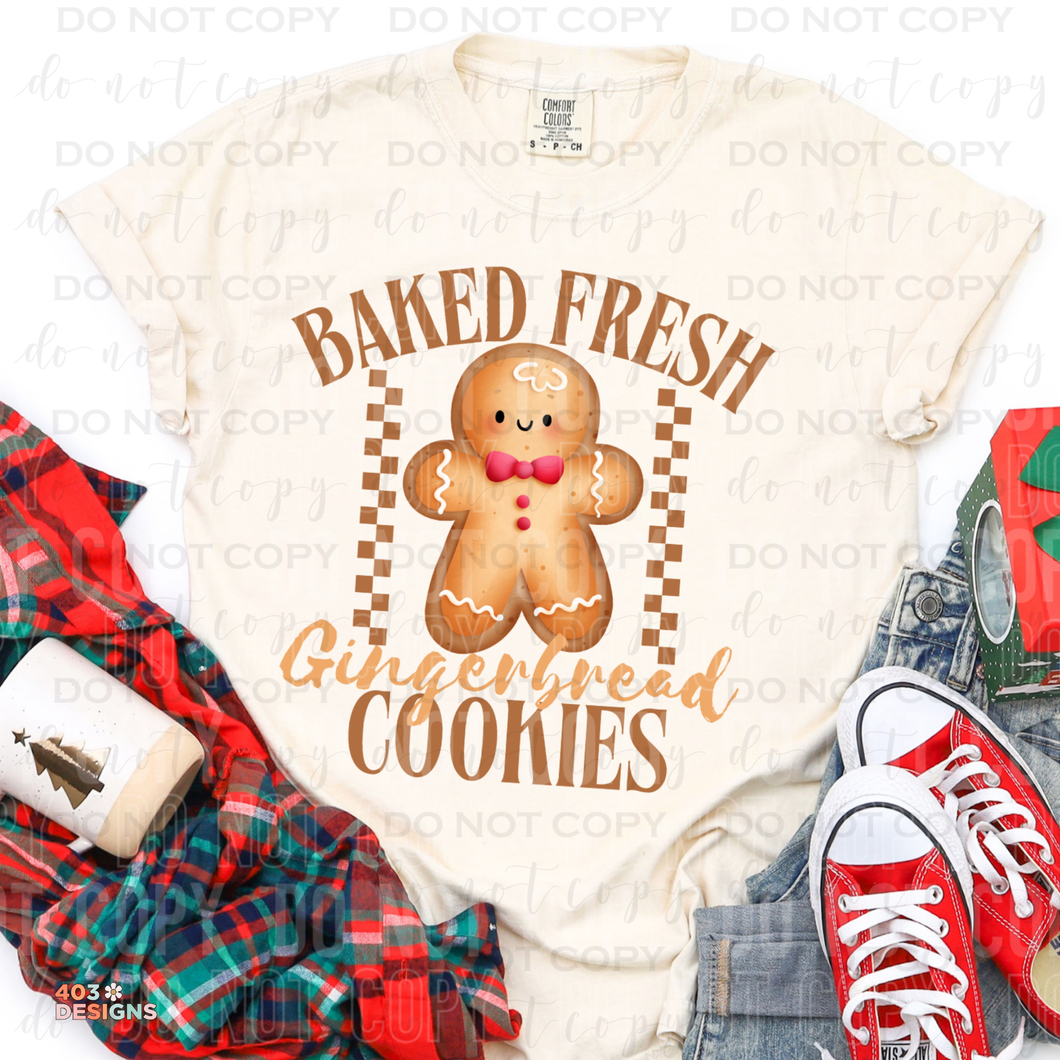 Baked Fresh Gingerbread Cookies DTF Transfer