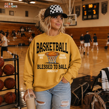 Load image into Gallery viewer, Basketball Blessed To Ball DTF Transfer
