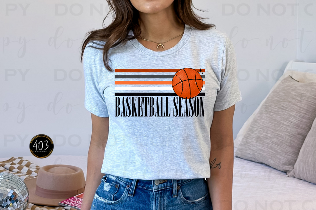 Basketball Season Retro Stripe DTF Transfer