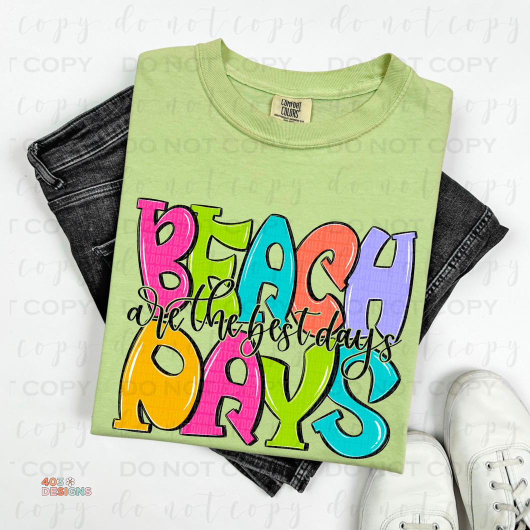 Beach Days DTF Transfer