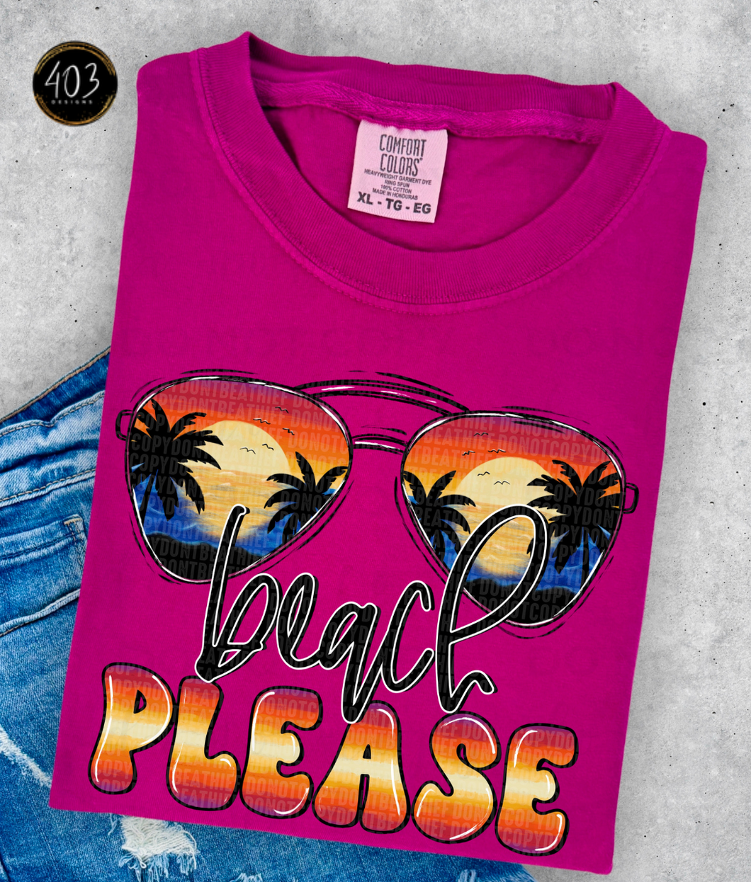 Beach Please DTF Transfer