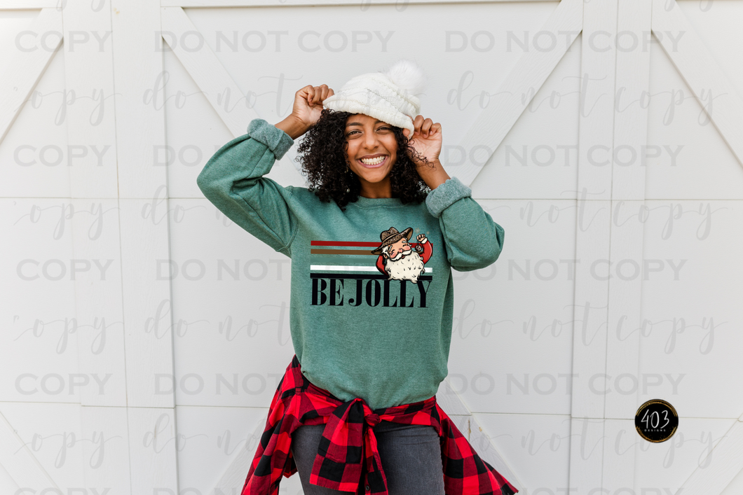 Be Jolly Western Santa DTF Transfer