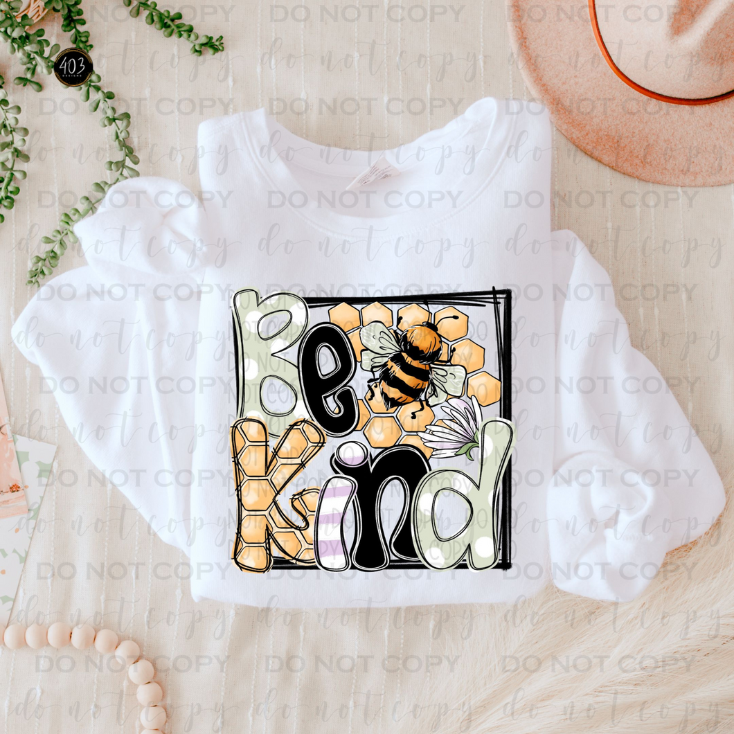 Be Kind Bee 10 Pack DTF Transfer