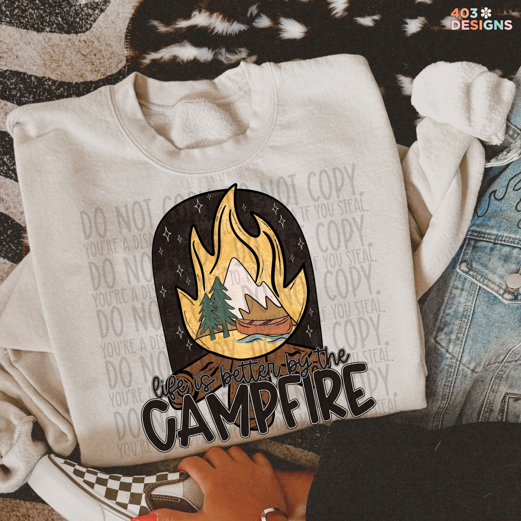 Better By The Campfire Campfire DTF Transfer
