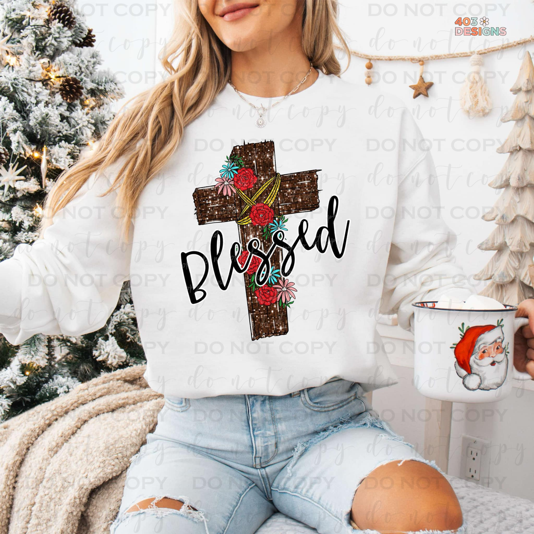 Blessed Cross DTF Transfer