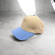 Load image into Gallery viewer, Blue &amp; Tan Blank Twill Hat
