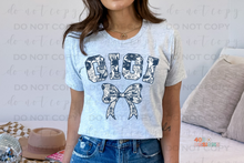 Load image into Gallery viewer, Blue Floral Title/Name DTF Transfer
