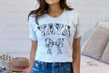 Load image into Gallery viewer, Blue Floral Title/Name DTF Transfer
