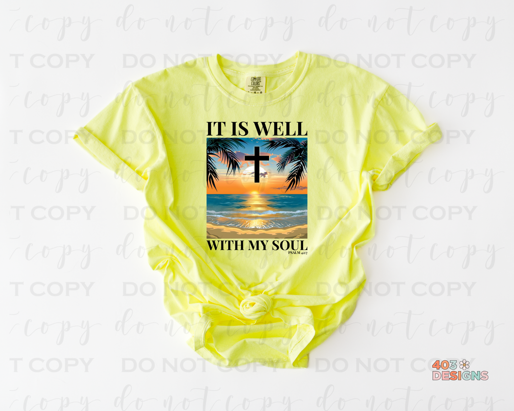 Blue It Is Well DTF Transfer