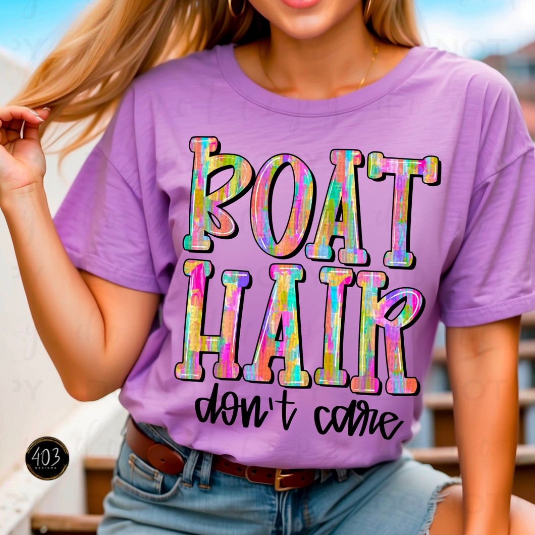 Boat Hair Don't Care DTF Transfer