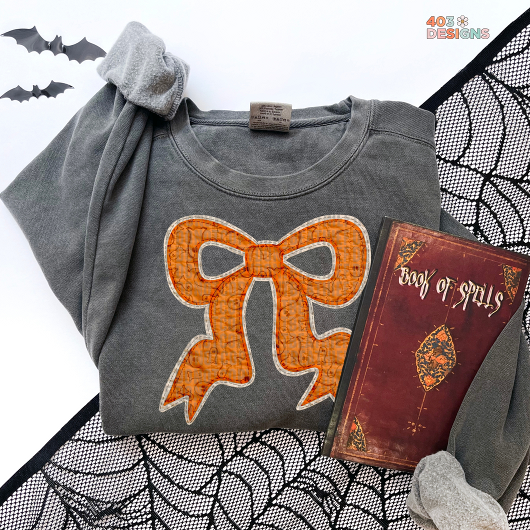 Bow Ghost Stitches DTF Transfer