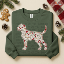 Load image into Gallery viewer, Plaid Floral Dog DTF Transfer
