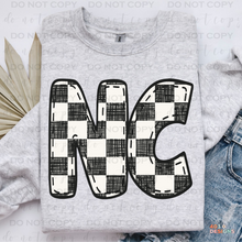 Load image into Gallery viewer, Bubble Stitched Checkered State DTF Transfer
