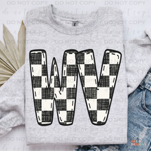 Load image into Gallery viewer, Bubble Stitched Checkered State DTF Transfer
