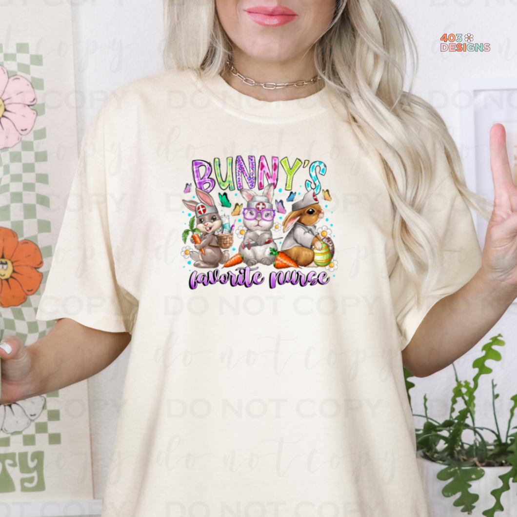 Bunny's Favorite Nurse DTF Transfer