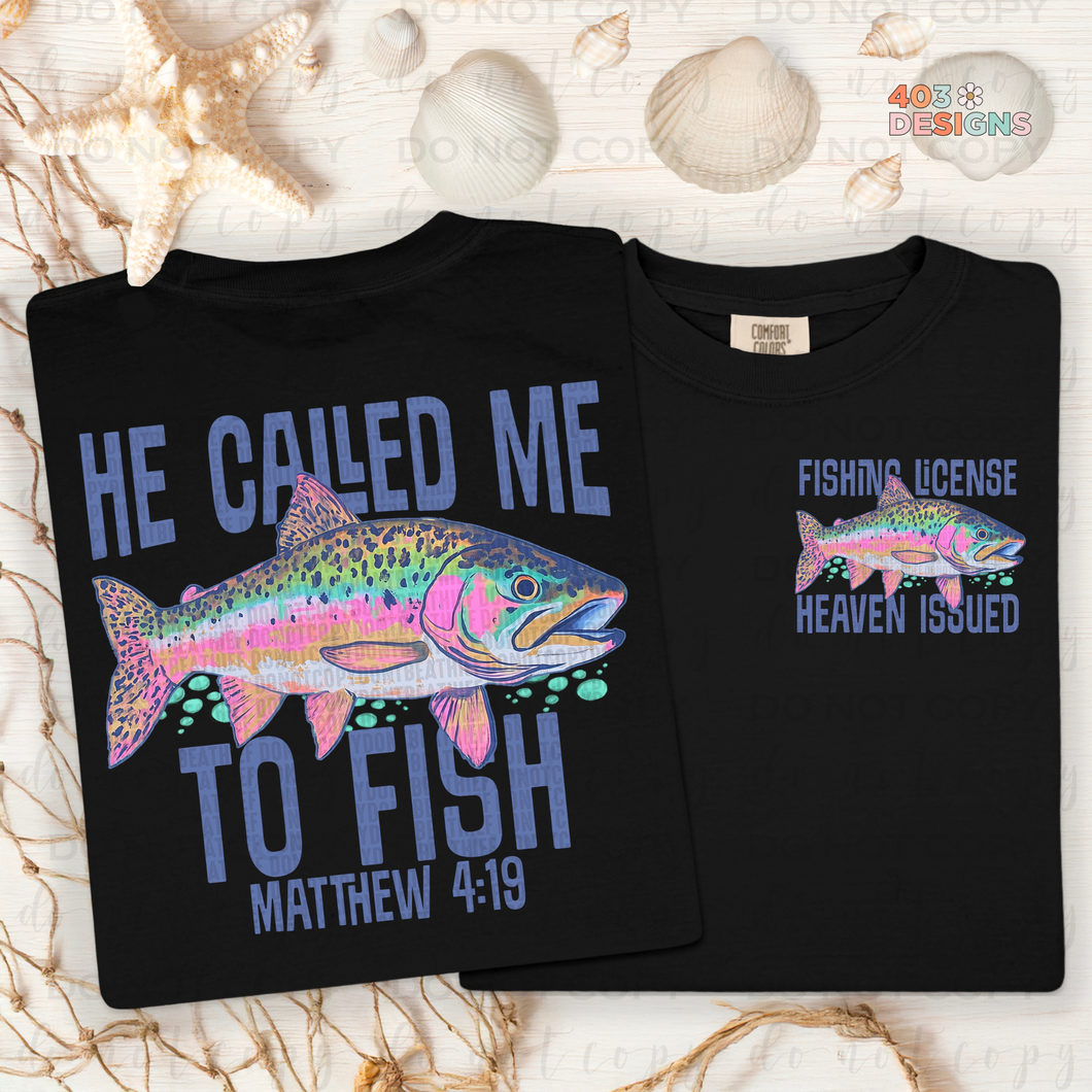 Called To Fish Pink Set DTF Transfer