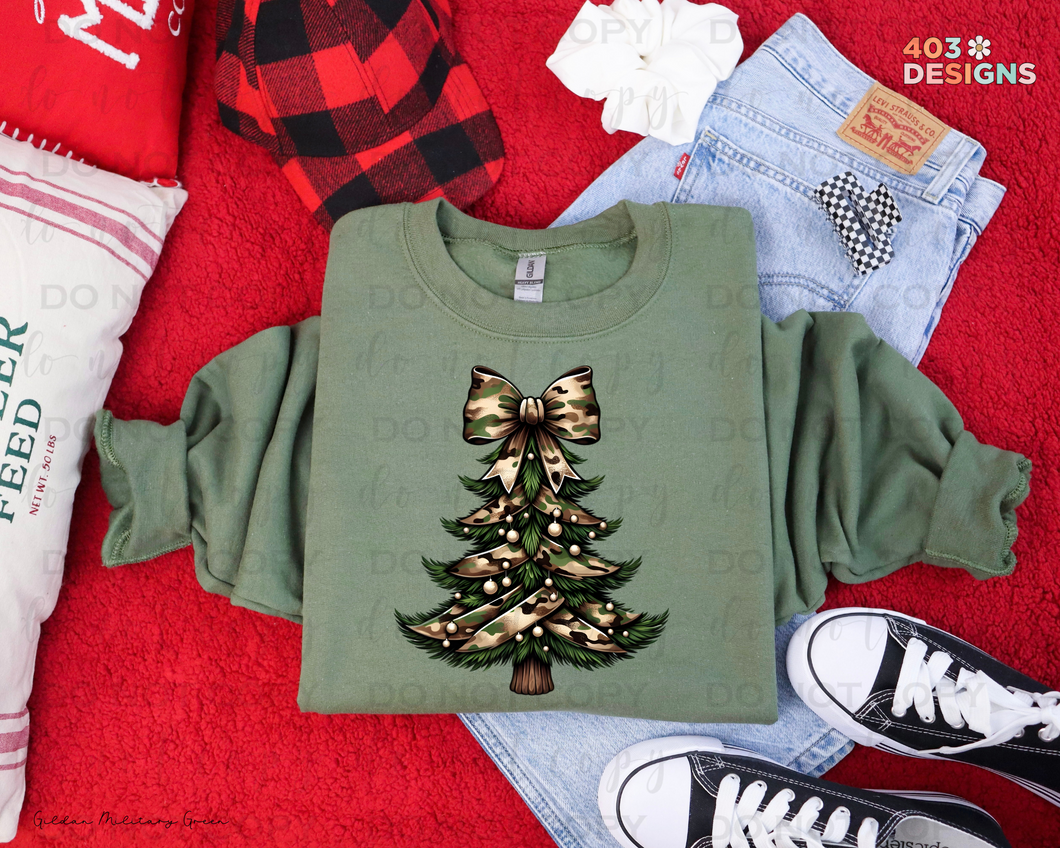 Camo Christmas Tree DTF Transfer