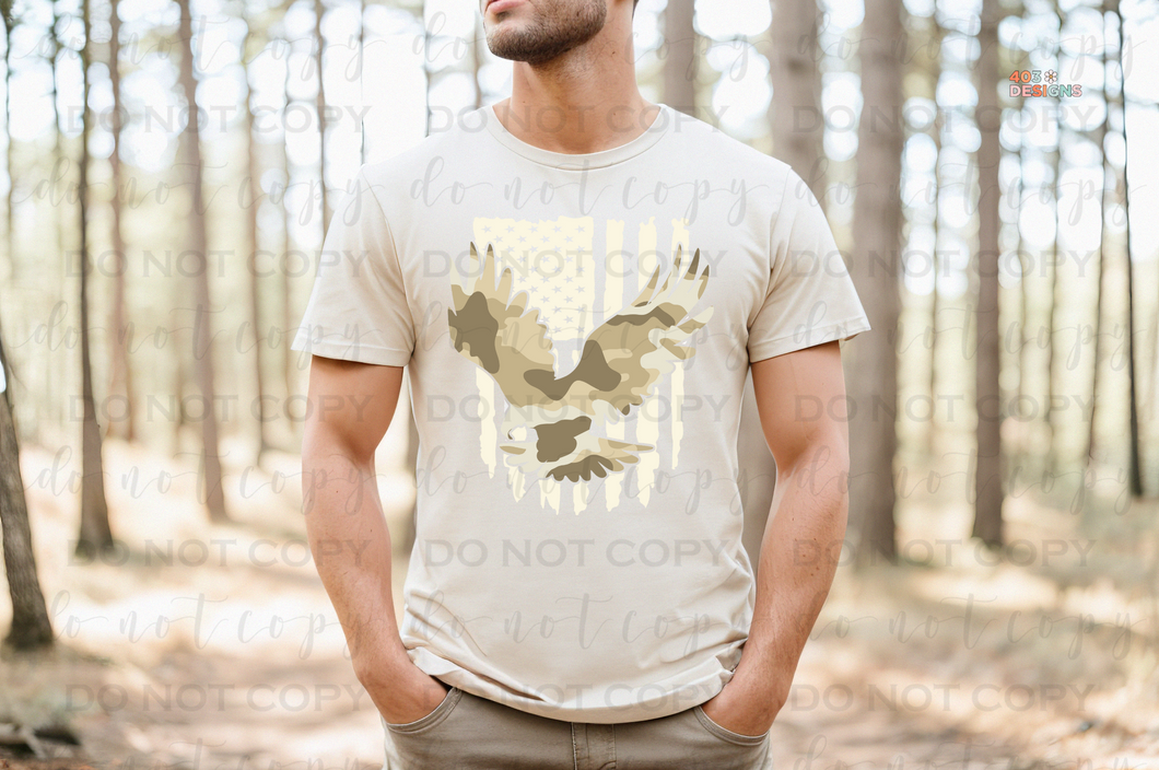 Camo Eagle DTF Transfer