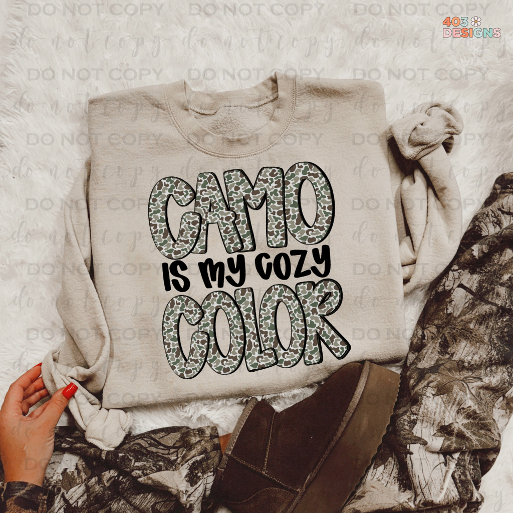Camo Is My Cozy Color DTF Transfer