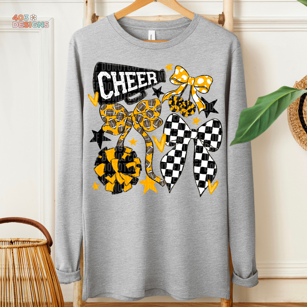 Cheer Bows Personalized DTF Transfer