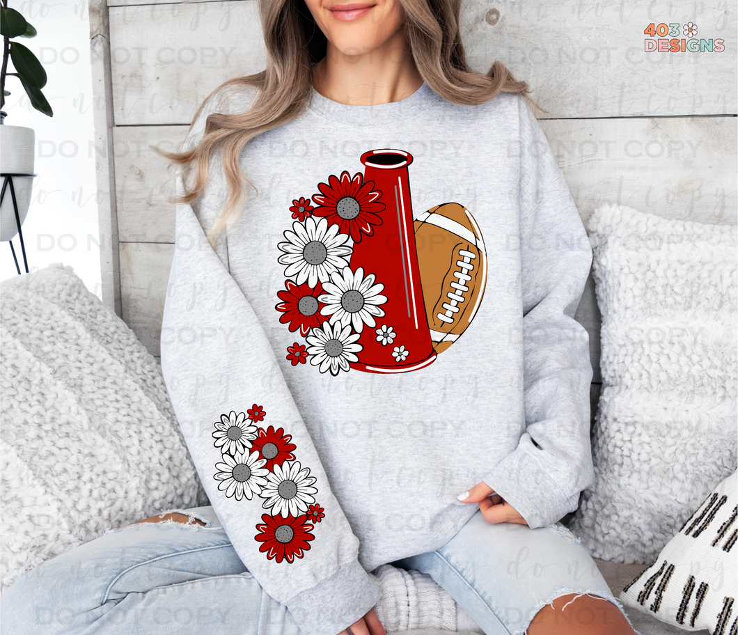 Cheer Flowers Personalized DTF Transfer Set