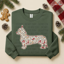 Load image into Gallery viewer, Plaid Floral Dog DTF Transfer
