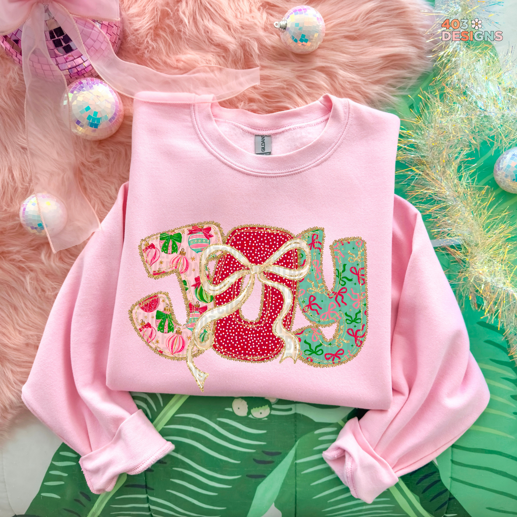 Christmas Bow Lace Joy DTF Transfer