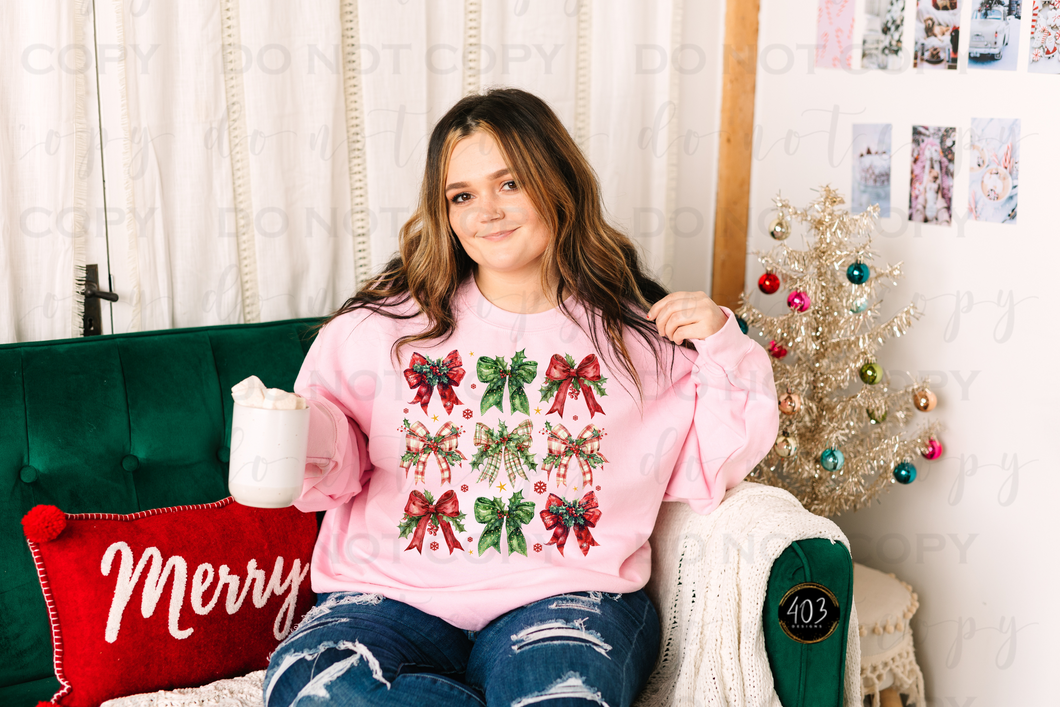 Christmas Bows DTF Transfer