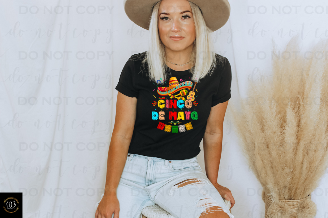 Cinco De Mayo Sombrero DTF Transfer
