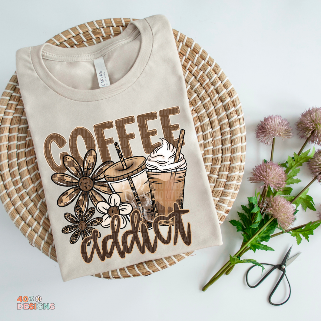 Coffee Addict DTF Transfer