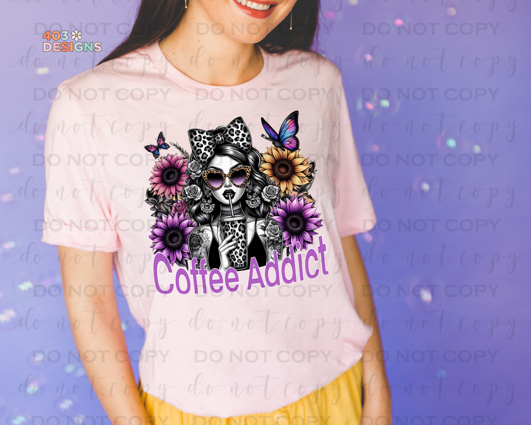 Coffee Addict DTF Transfer