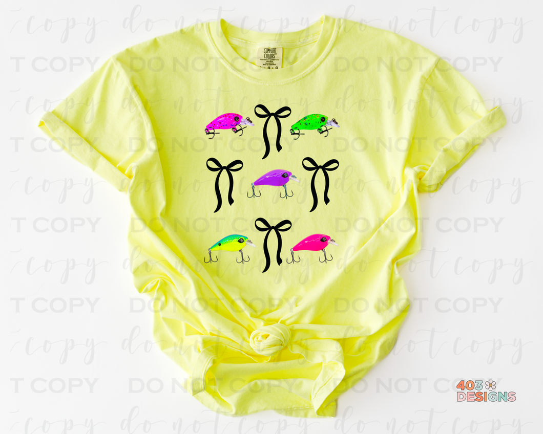 Coquette Fishing Lures Neon DTF Transfer