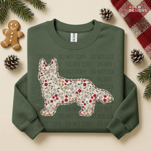 Load image into Gallery viewer, Plaid Floral Dog DTF Transfer
