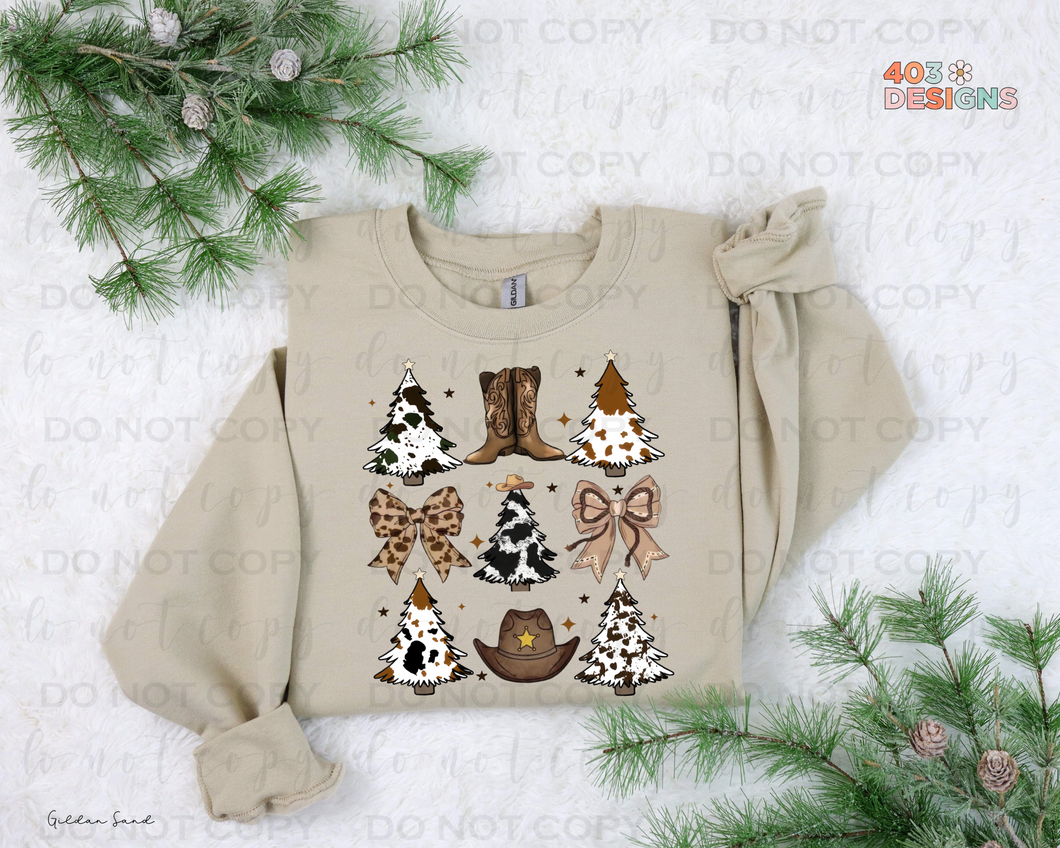 Cowboy Christmas DTF Transfer