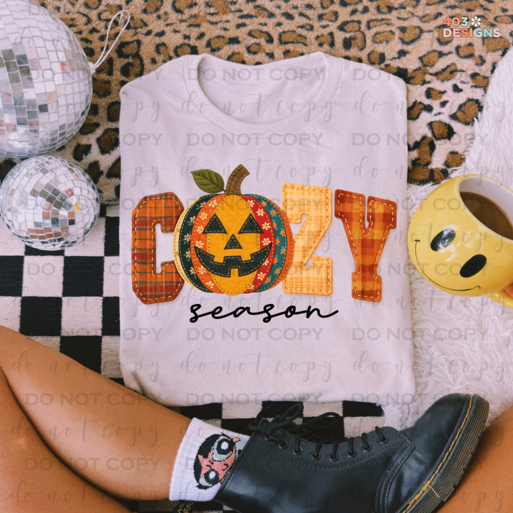 Cozy Season Patchwork DTF Transfer