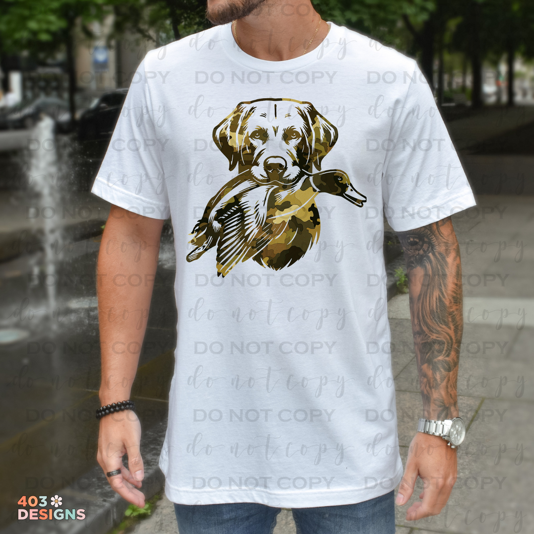 Dog And Duck Camo DTF Transfer