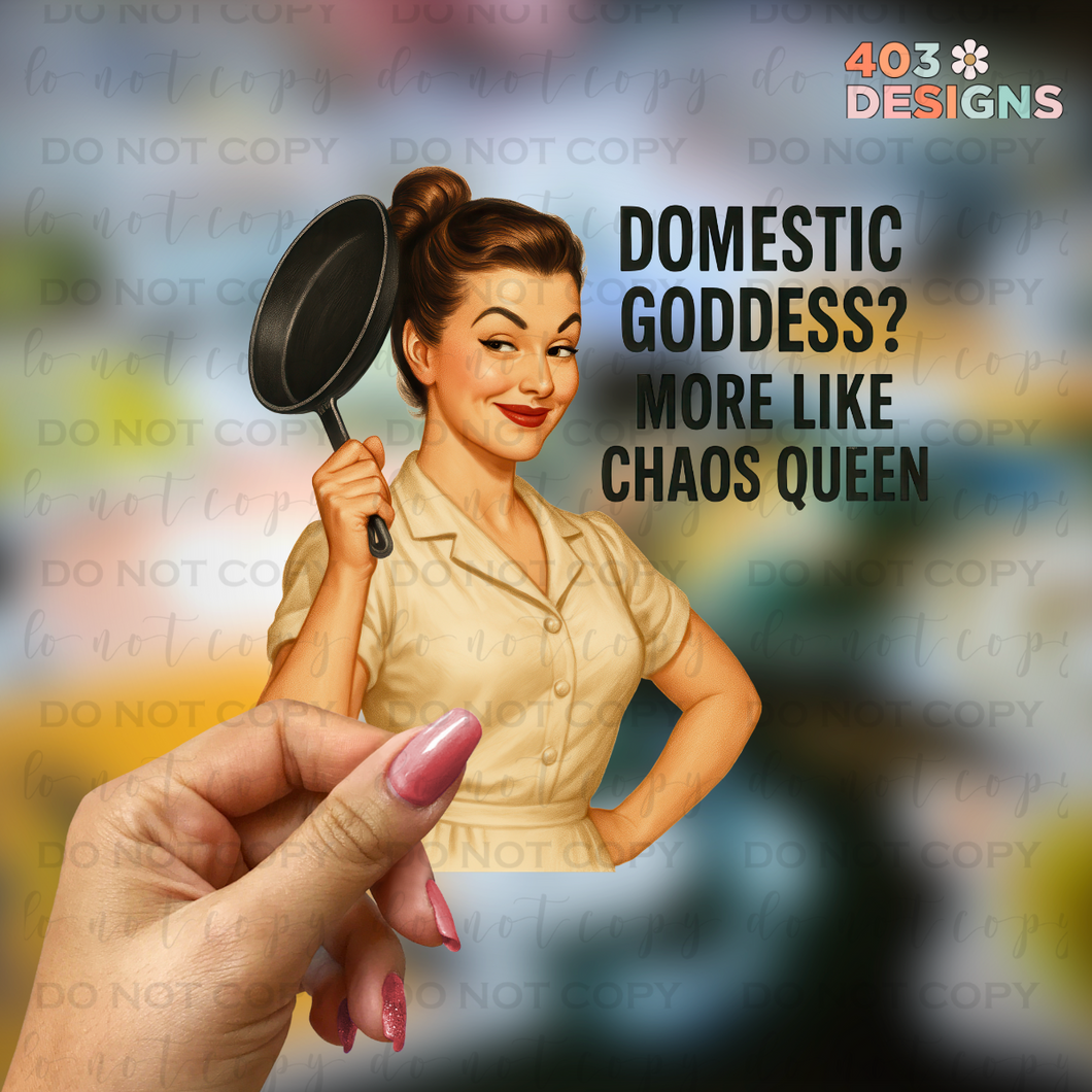Domestic Goddess UV Sticker