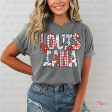 Load image into Gallery viewer, Doodle Gingham Patriotic Personalized DTF Transfer

