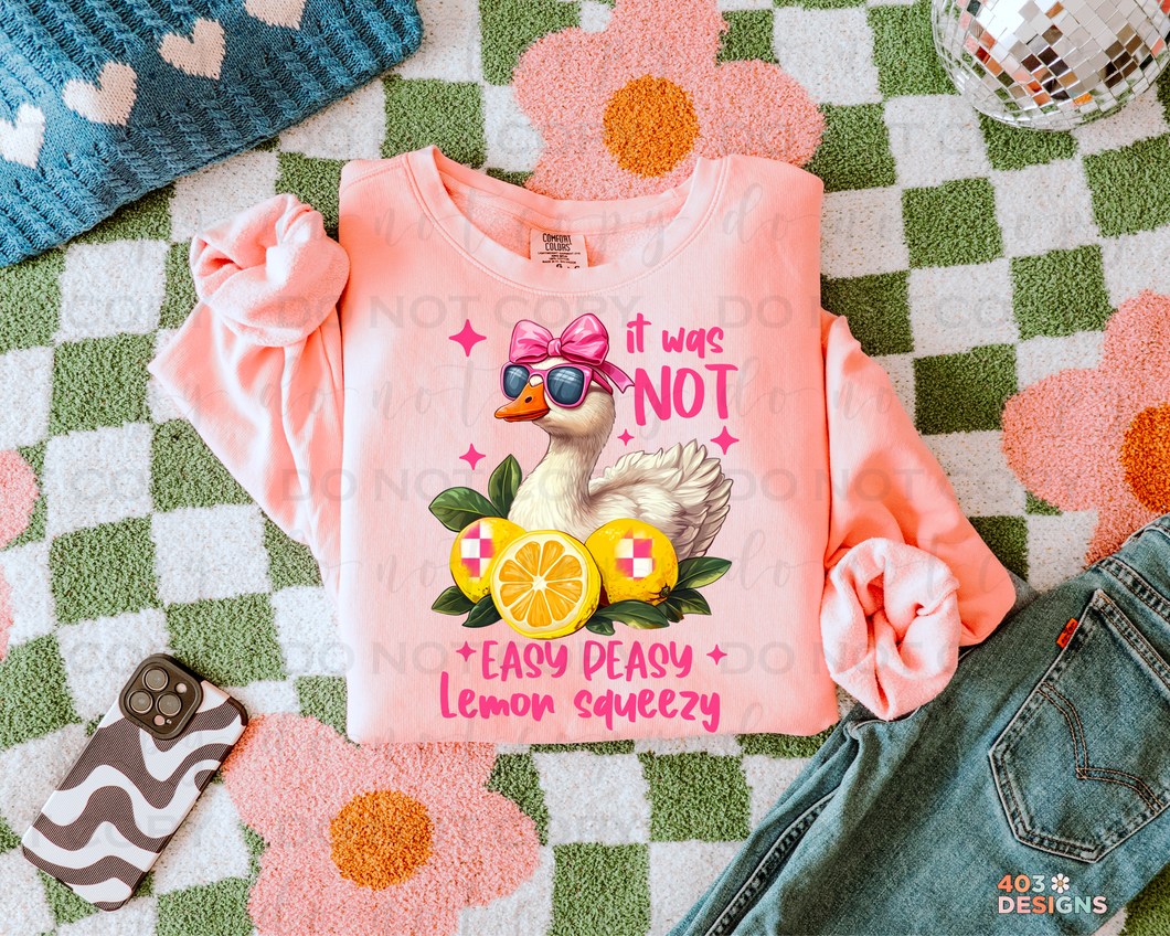 Easy Peasy Goose DTF Transfer