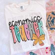 Load image into Gallery viewer, Pencil Bow Teacher DTF Transfer
