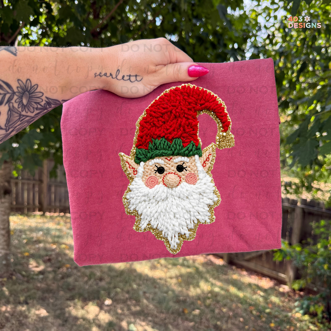 Elf Glitter Faux Yarn DTF Transfer